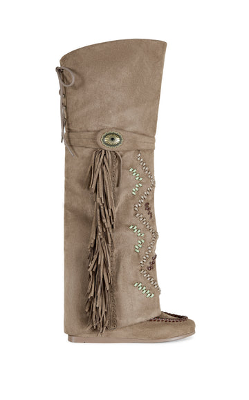 EDMUND-BROWN FLAT BOOT