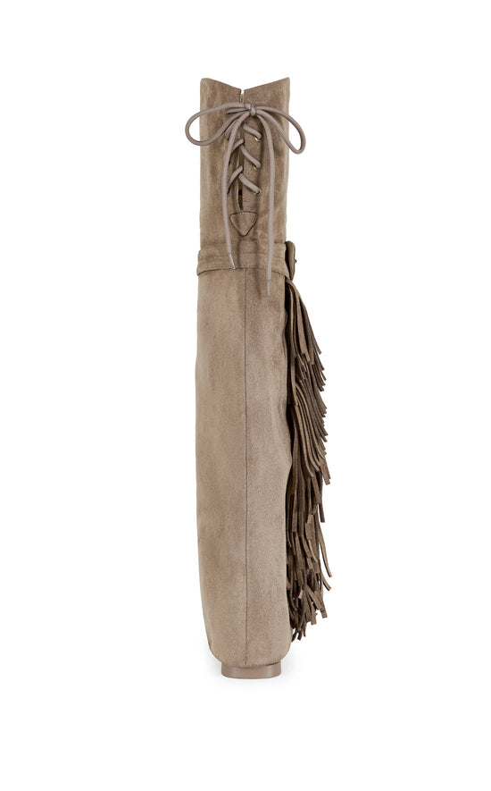 EDMUND-BROWN FLAT MOCCASIN BOOT