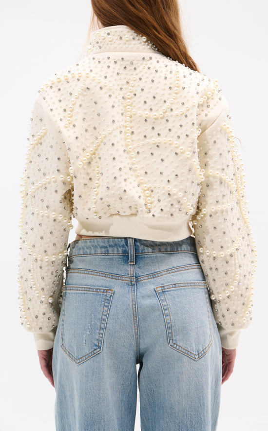 ETHEL-CREAM PEARL STATEMENT JACKET