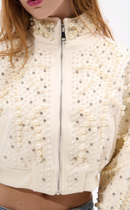 ETHEL-CREAM PEARL STATEMENT JACKET