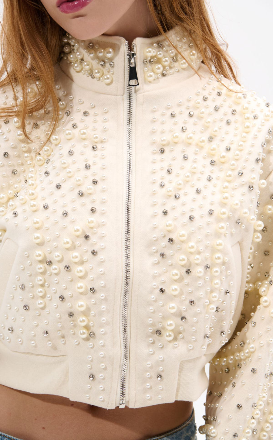 CHAQUETA DESTACADA ETHEL-CREAM PEARL
