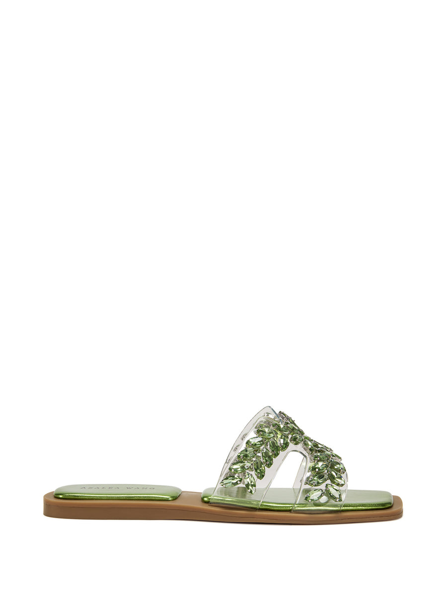 FALKEN-GREEN FLAT SANDAL