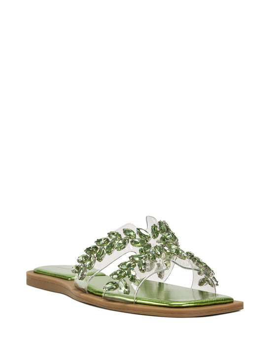 FALKEN-GREEN FLAT SANDAL