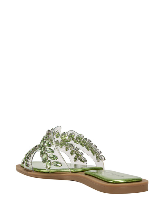 FALKEN-GREEN FLAT SANDAL