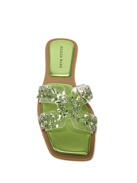 FALKEN-GREEN FLAT SANDAL