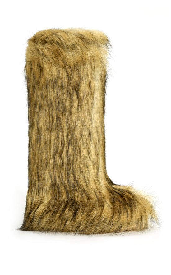 FAYES-BROWN FAUX FUR FLAT BOOT
