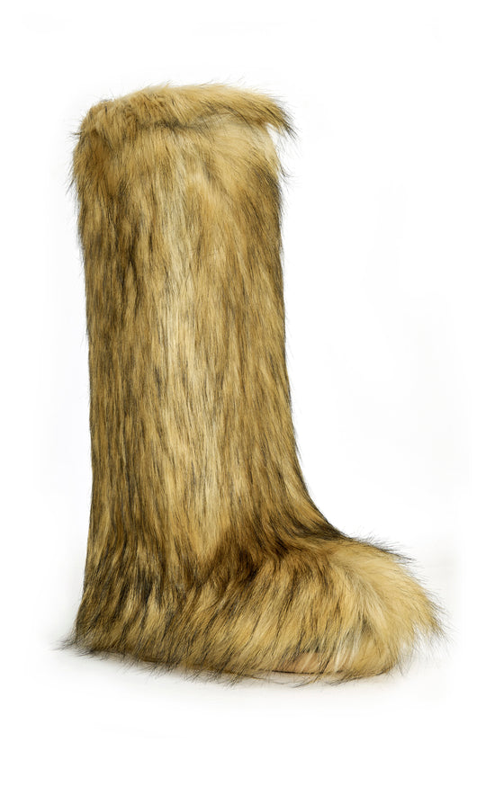 FAYES-BROWN FAUX FUR FLAT BOOT