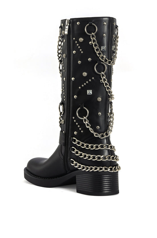 FILLMORE-BLACK FLAT BOOT | AZALEA WANG