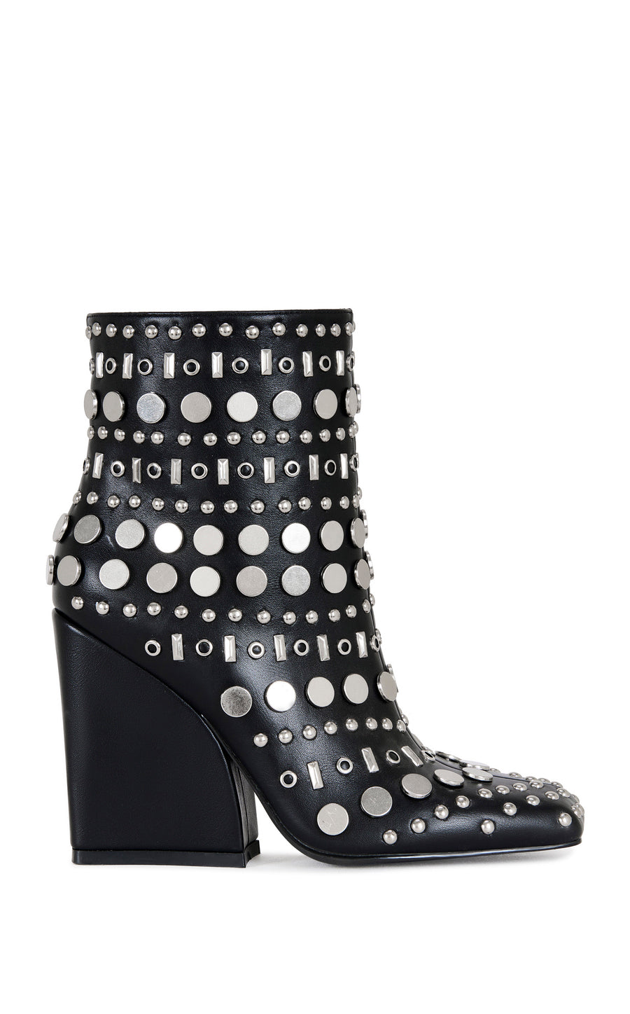 FLETCHER-BLACK BLOCK HEELED BOOTIE
