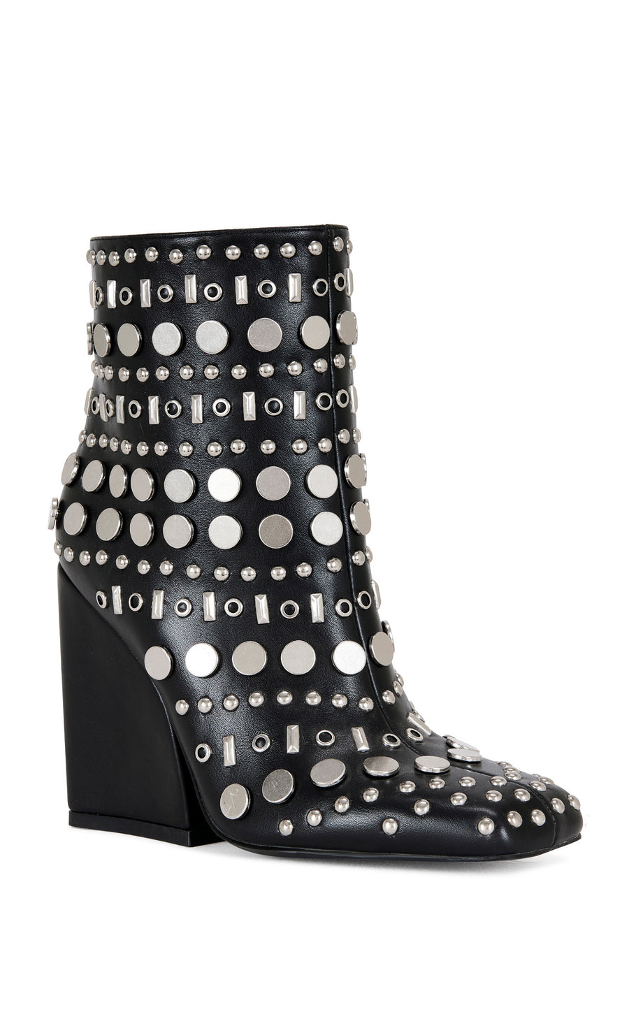 FLETCHER-BLACK BLOCK HEELED BOOTIE