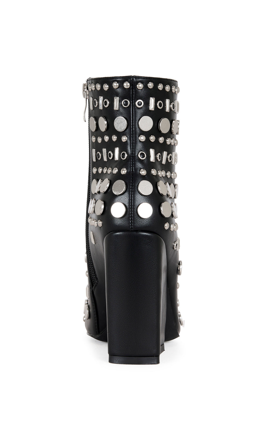 FLETCHER-BLACK BLOCK HEELED BOOTIE