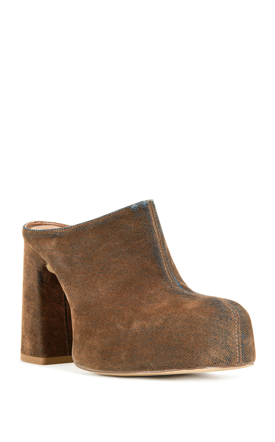 FLOREA-BROWNDENIM PLATFORM MULE | AZALEA WANG