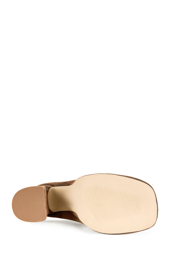 FLOREA-BROWNDENIM PLATFORM MULE | AZALEA WANG