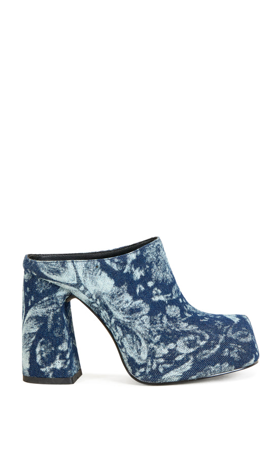 FLOREA-DENIM PLATFORM MULE