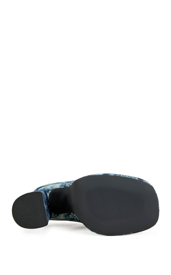 FLOREA-DENIM PLATFORM MULE