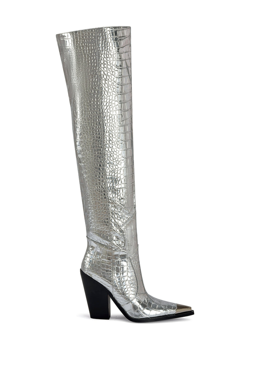 GRISSEL-SILVER OVER THE KNEE BOOT