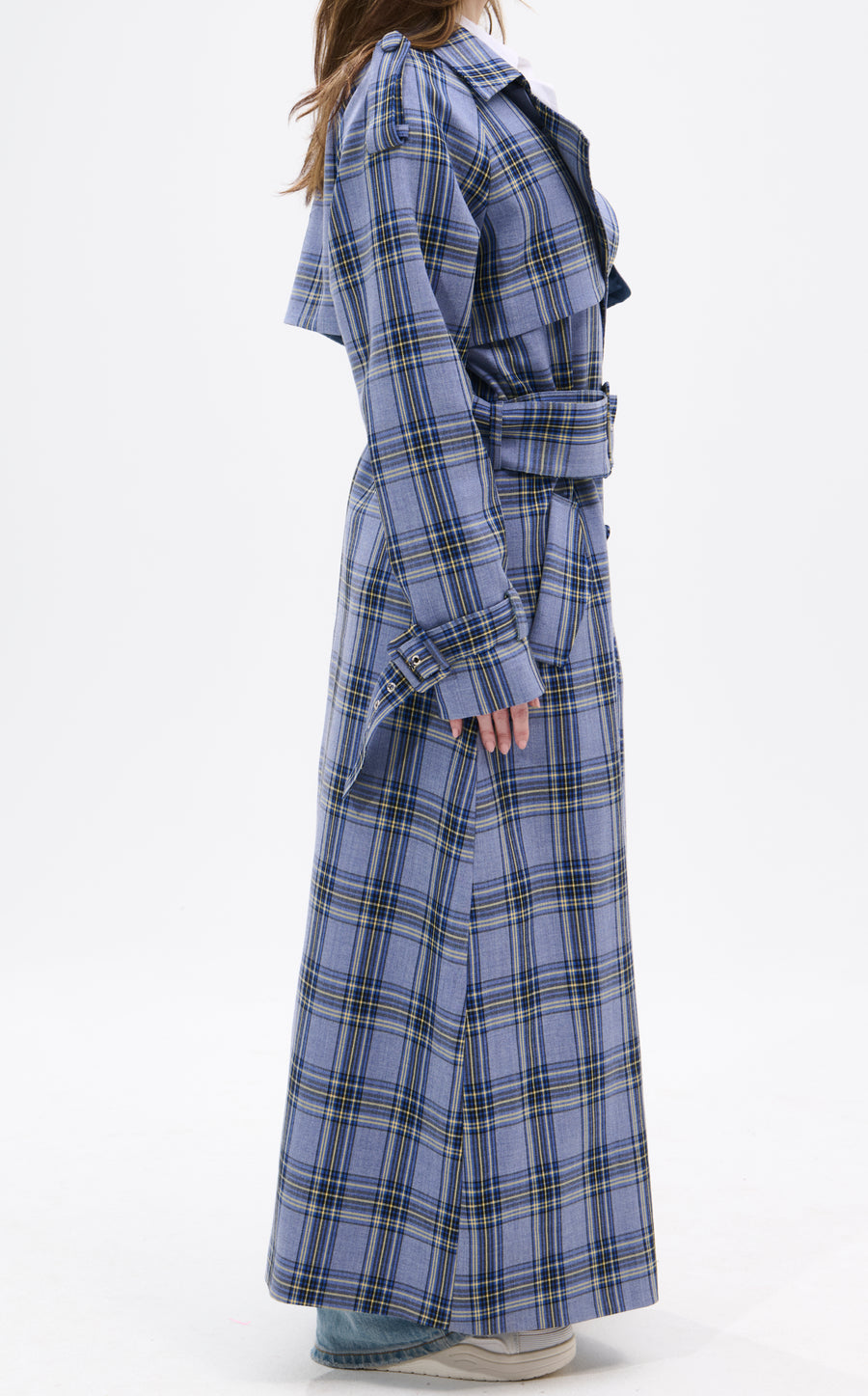 Gabardina de cuadros azules Hobbs