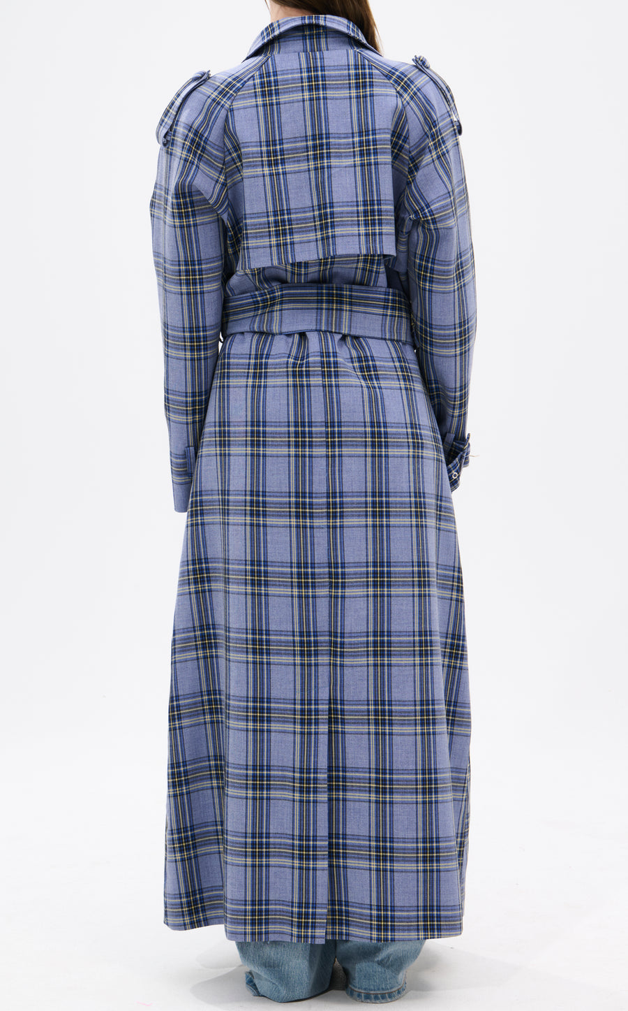 Gabardina de cuadros azules Hobbs