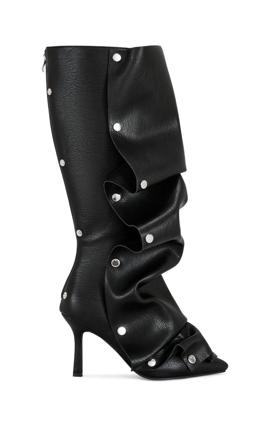 IMOGINE-BLACK ADJUSTABLE POINTED TOE BOOT