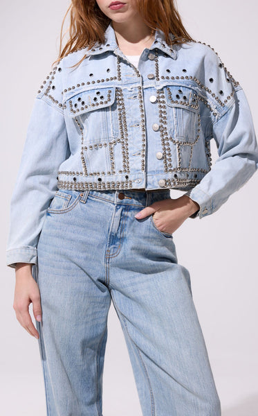 JAZELLA-LTDENIM DENIM OUTERWEAR | AZALEA WANG