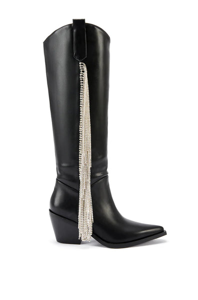 JOYDISTRICT-BLACK WESTERN BOOT | AZALEA WANG