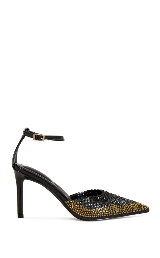 JULIPPE-BLACKMULTI STILETTO PUMP