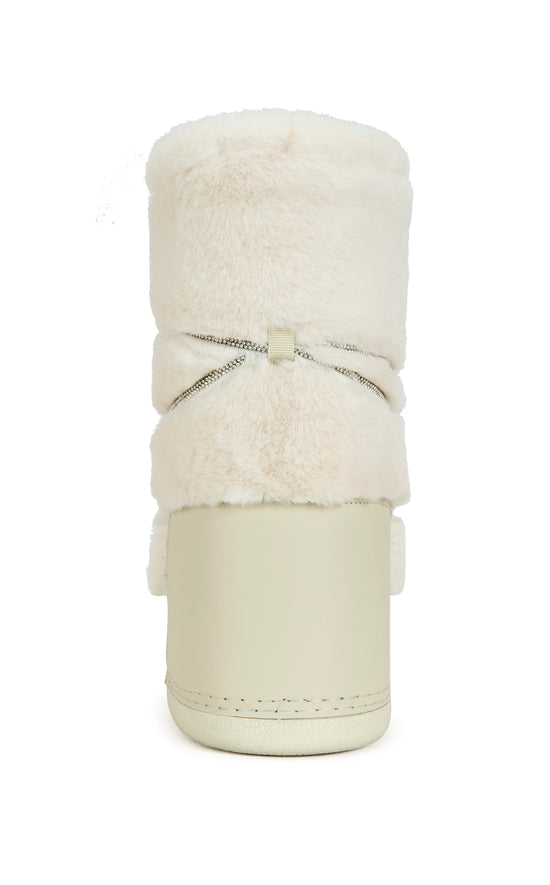 KARMELA-CREMA BOTÍN DE NIEVE CON PLATAFORMA PLANA