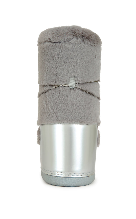 KARMELA-SILVER FLATFORM SNOW BOOTIE