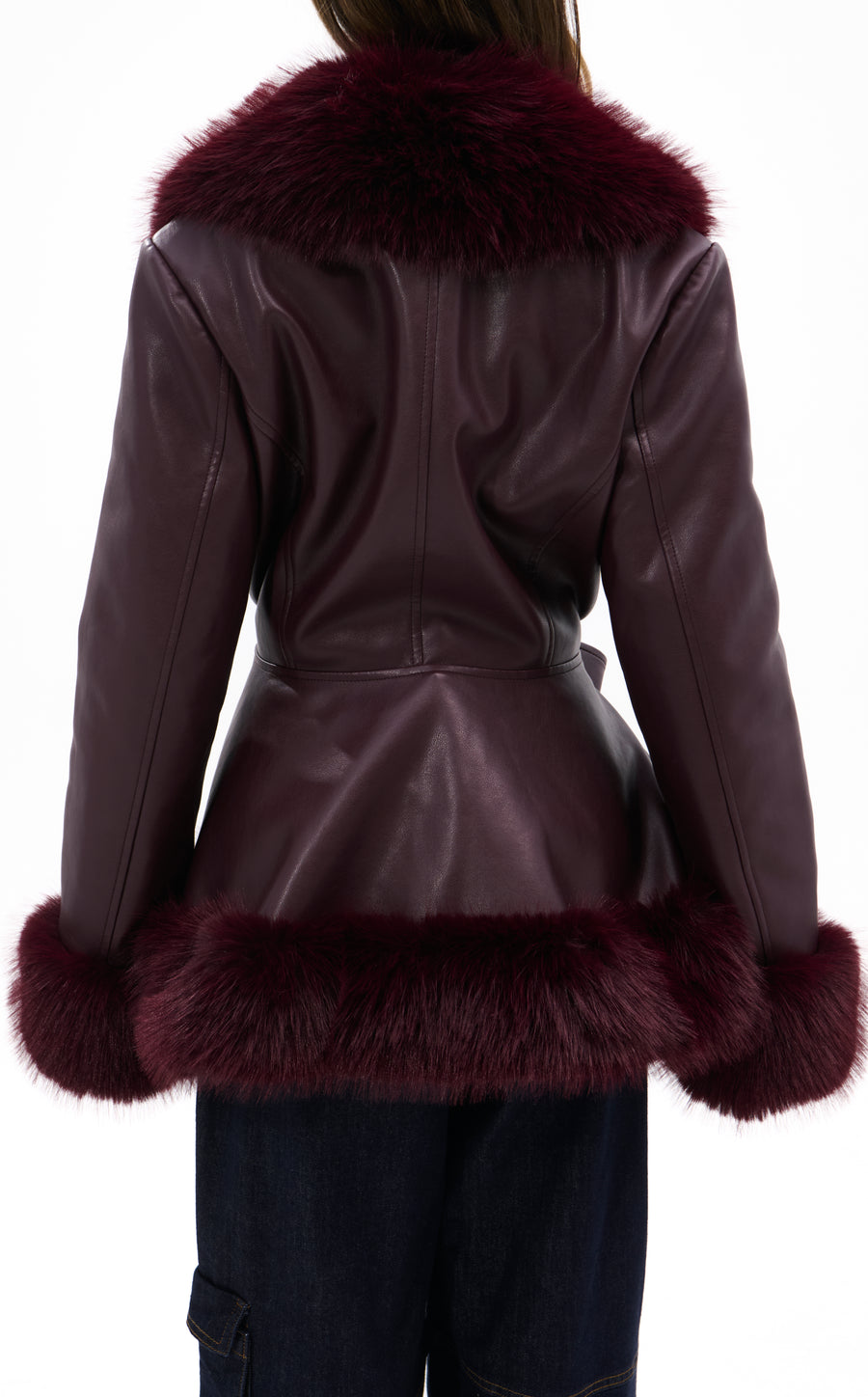 CHAQUETA PELO KENZY-BURDEOS