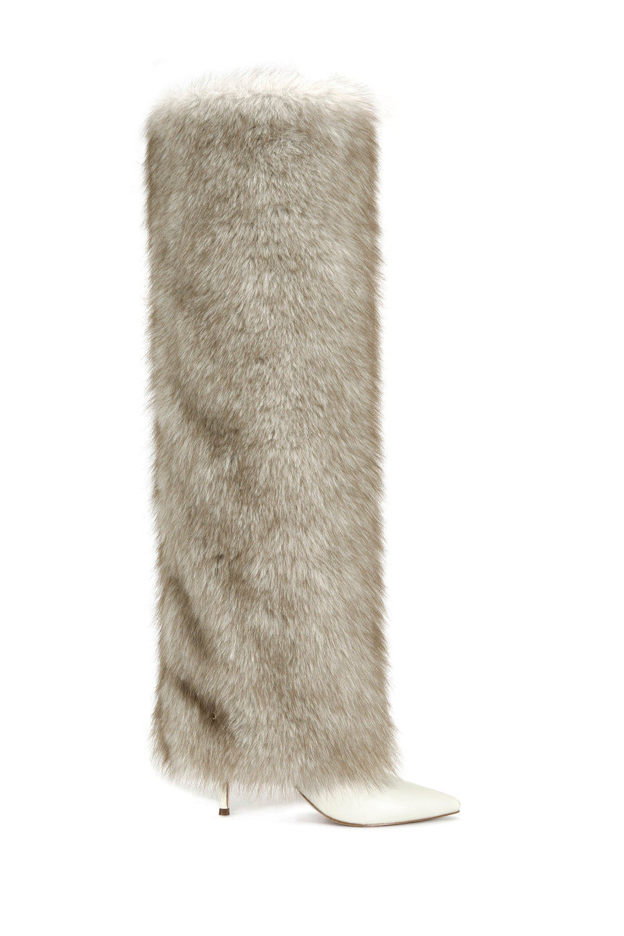 LANGANN-BONE FAUX FUR STILETTO BOOT