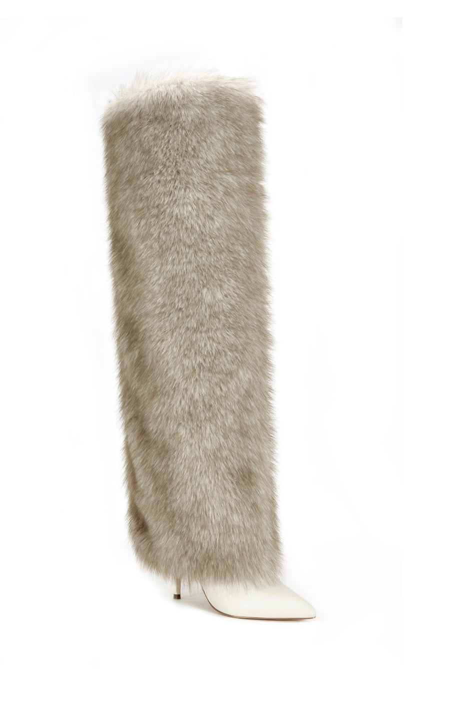LANGANN-BONE FAUX FUR STILETTO BOOT