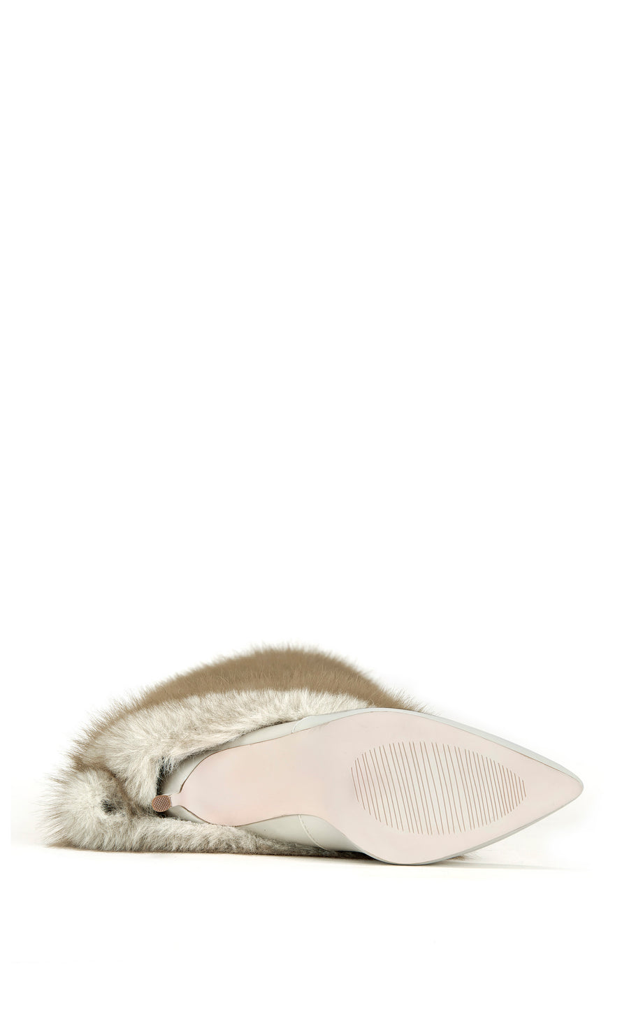 LANGANN-BONE FAUX FUR STILETTO BOOT
