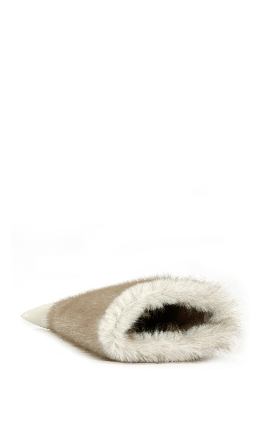 LANGANN-BONE FAUX FUR STILETTO BOOT
