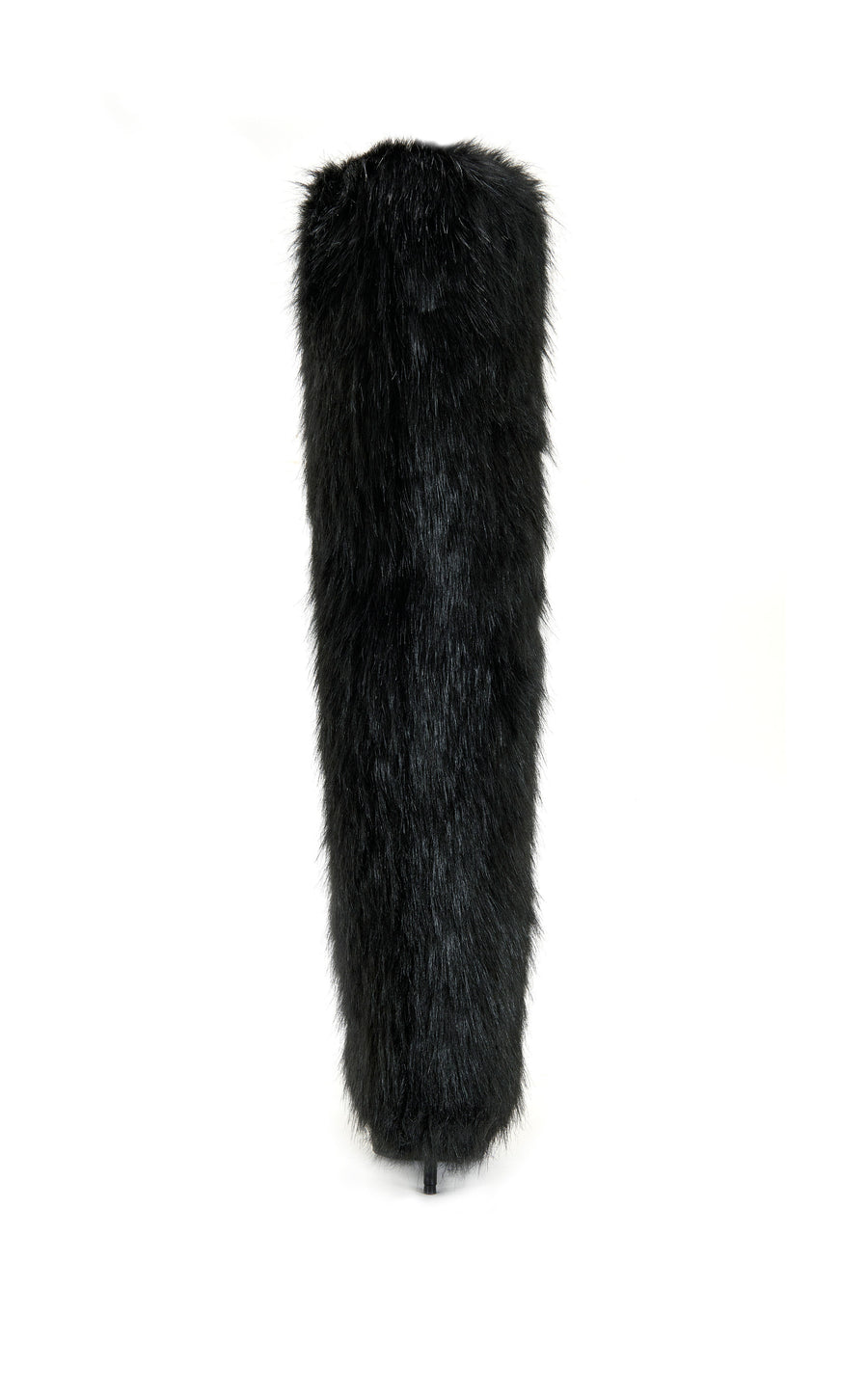 LANGLEYE-BLACK FAUX FUR OVER THE KNEE STILETTO BOOT