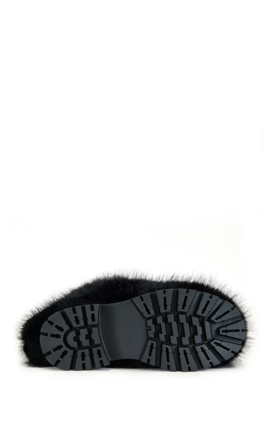LISBOA-BLACK CUFFED FAUX FUR BOOTIE