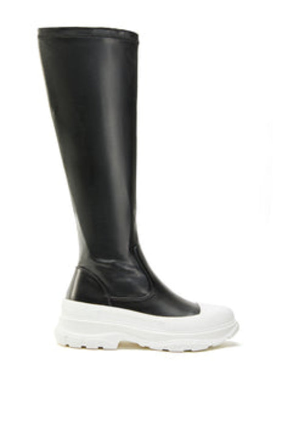 LOIS-BLACK STRETCH SNEAKER BOOT