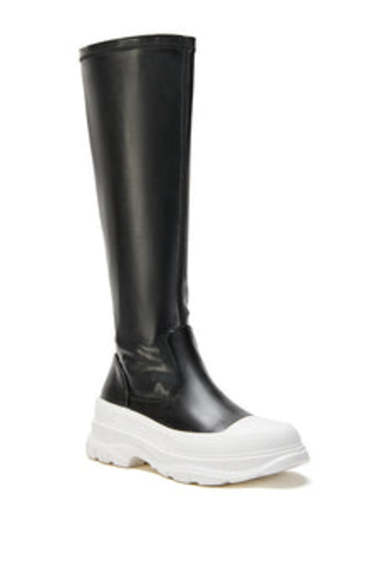 LOIS-BLACK STRETCH SNEAKER BOOT
