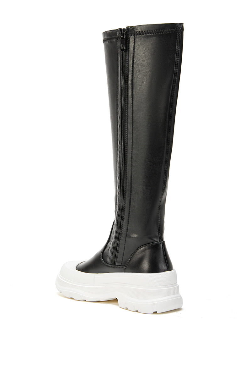 LOIS-BLACK STRETCH SNEAKER BOOT