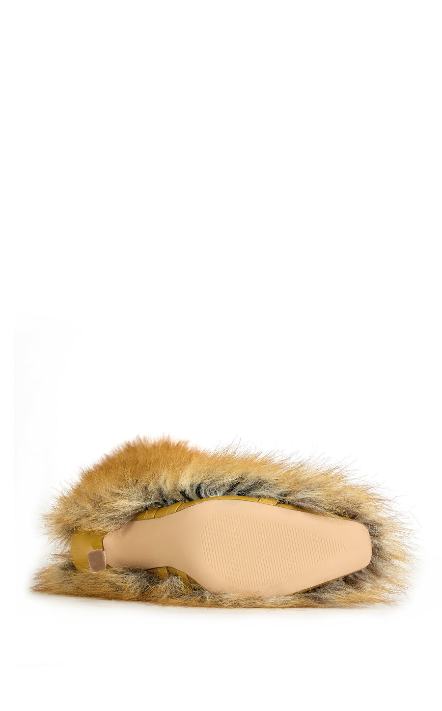 LOURDANNE-TAN FAUX RED FOX LACED STILETTO BOOT