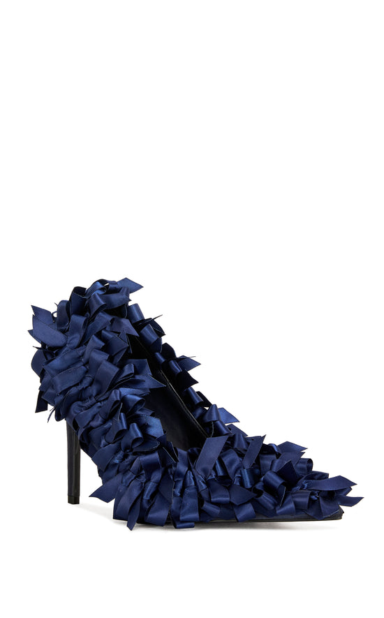 LYLIO-NAVY BOW STILETTO PUMP