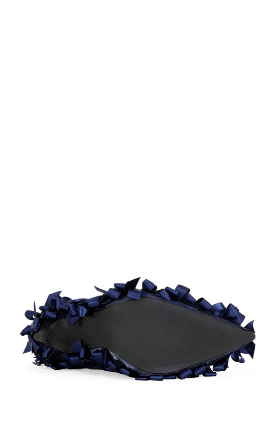 LYLIO-NAVY BOW STILETTO PUMP