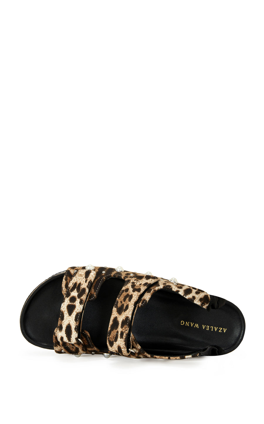 leopard print flatform sandal with satin ribbon wraps