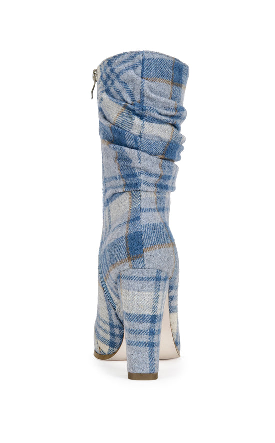 MATHAIS-BLUEMULTI PLAID BLOCK BOOTIE