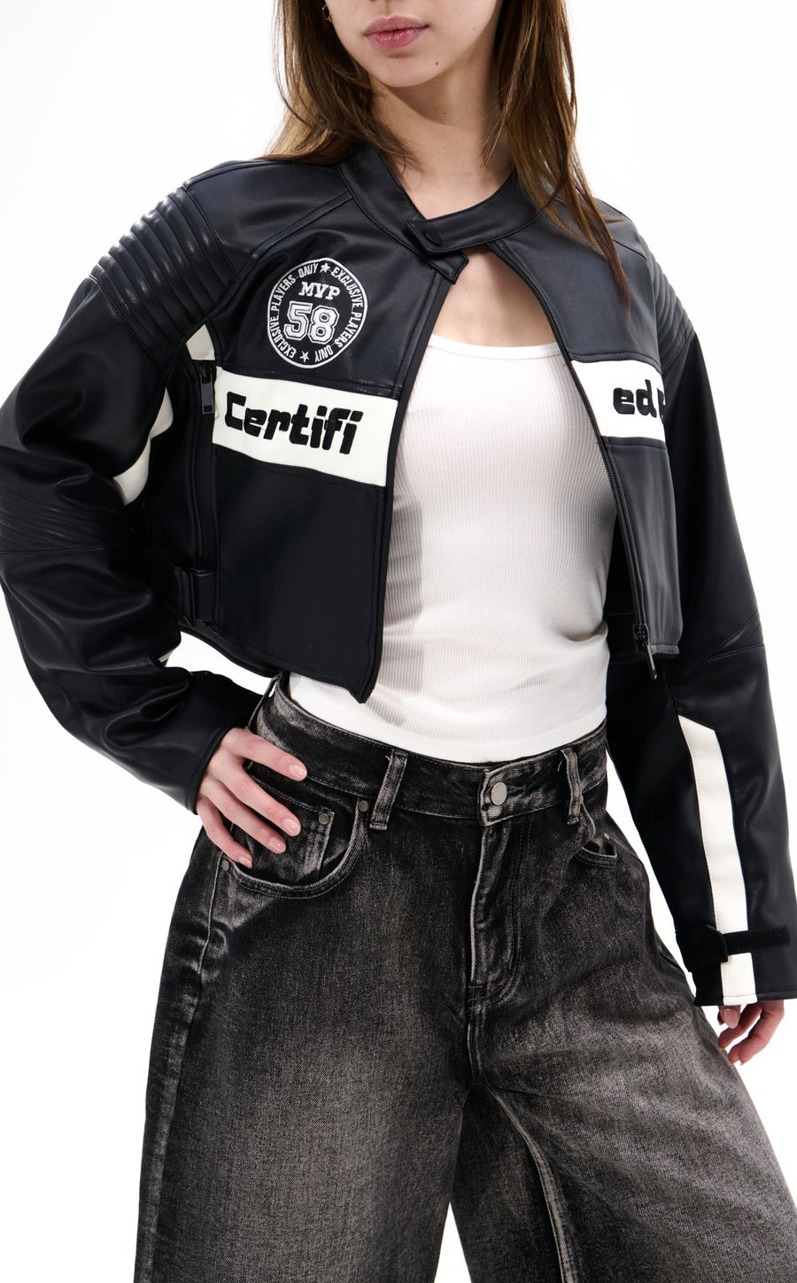 MAX-BLACK MOTO-INSPIRED JACKET
