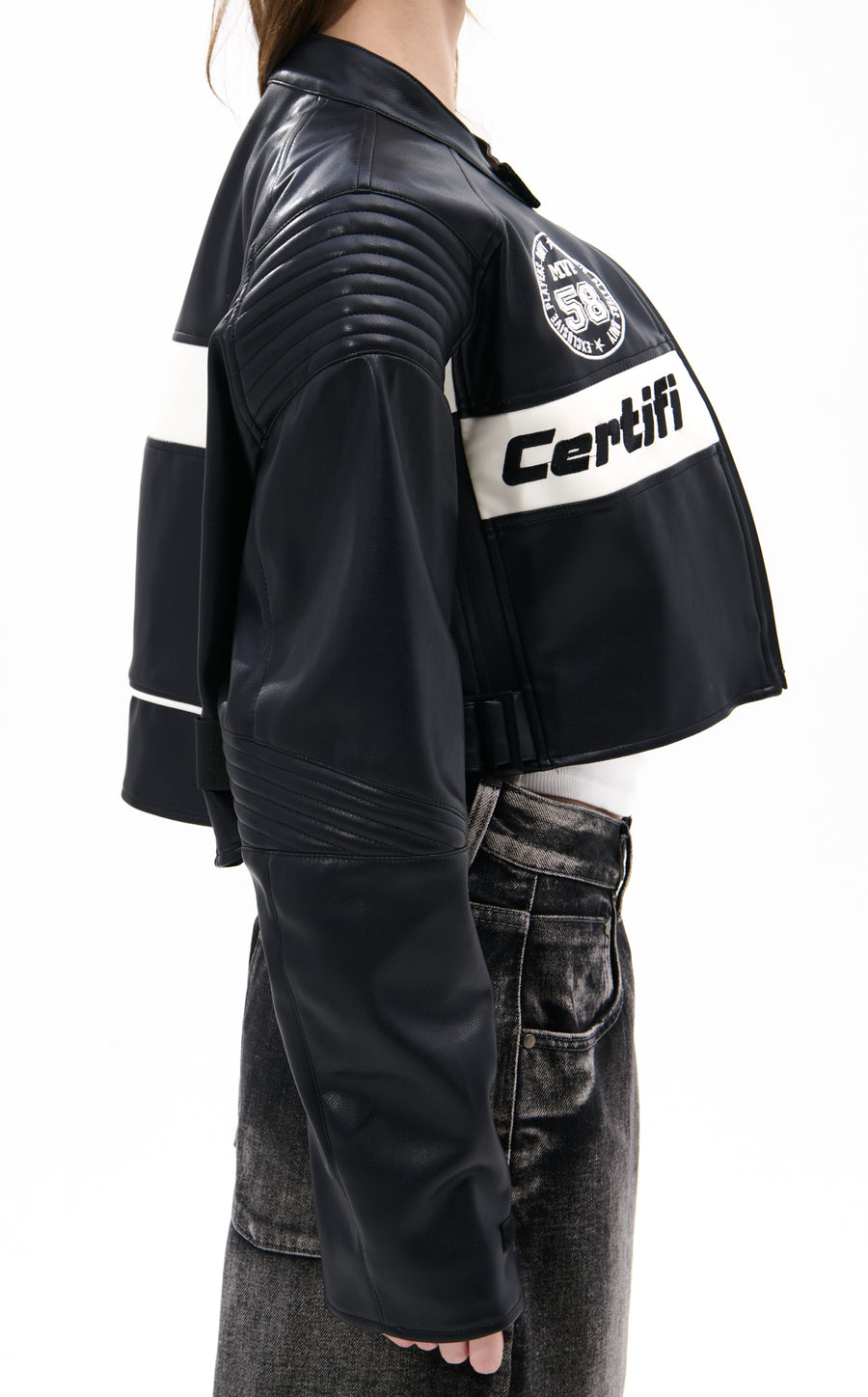 MAX-BLACK MOTO-INSPIRED JACKET