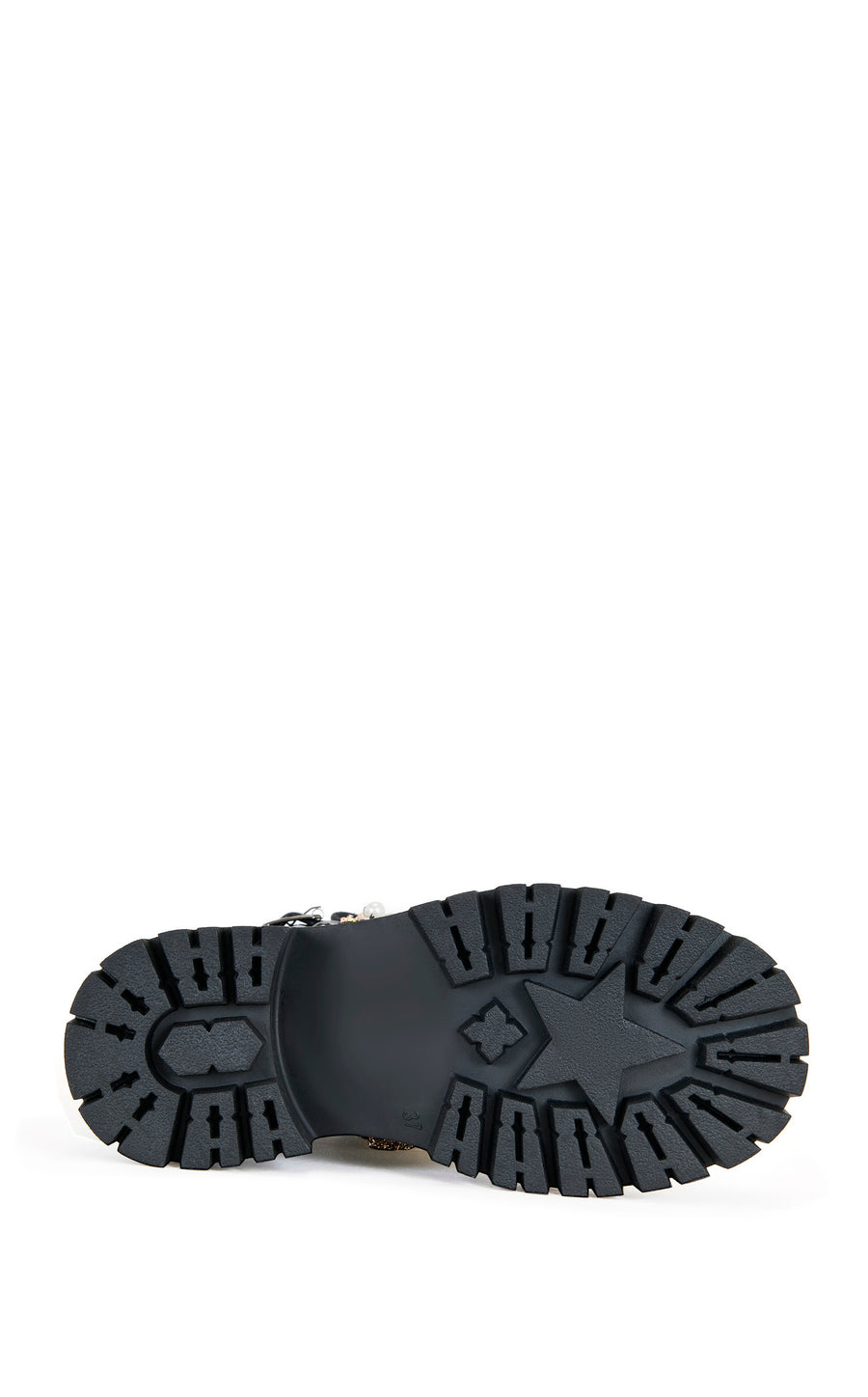 MEGUMI-BLACK CHAINED UP COMBAT BOOTIE