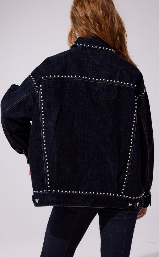 MICAH-DENIM PEARL JACKET
