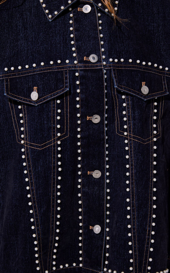 MICAH-DENIM PEARL JACKET