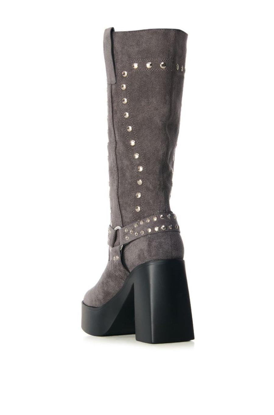 MUNA-GRAY WESTERN CHUNKY BOOT