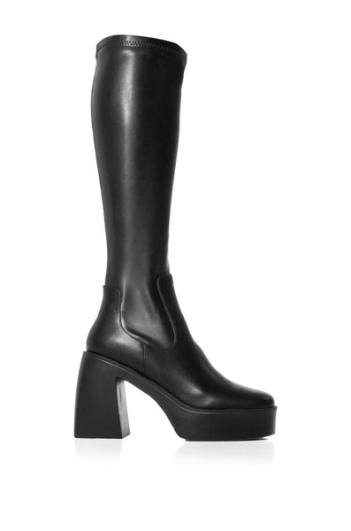 AZALEA WANG Excision Knee High Boots NIB Black buy Patent Vegan Leather Size 8 Goth